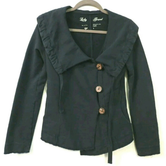 Lucky Brand Jackets & Blazers - Lucky Brand jacket Navy blue Raw edge